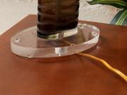 Orbit Lucite and Smoked Acrylic Table Lamp