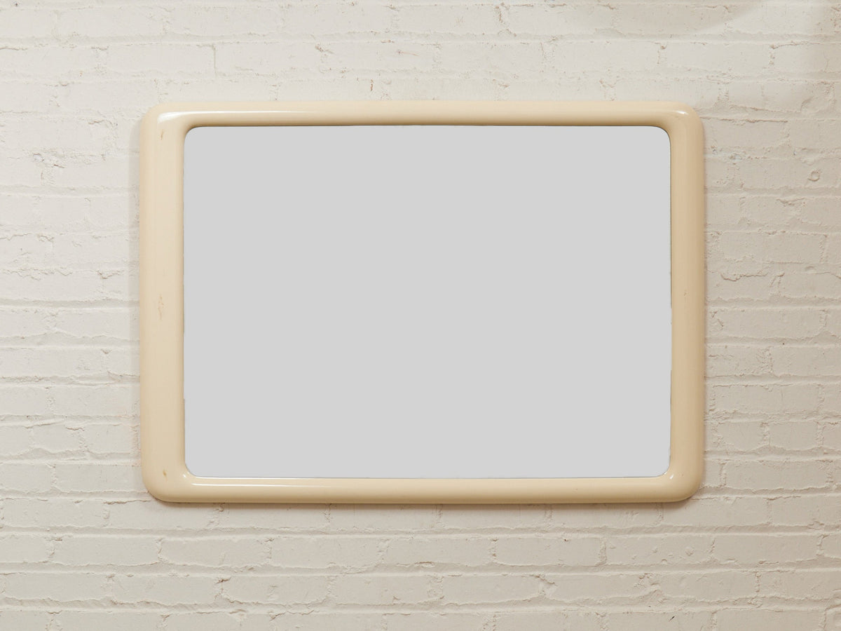 Cream Modernist Italian Mirror