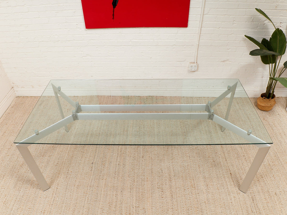 Seccose Mario Hasuike Italian Glass Dining Table with 6 chairs