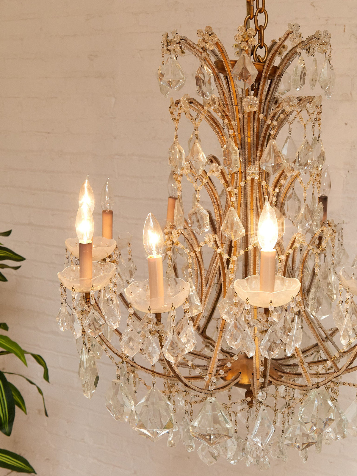 Maria Theresa Antique Crystal Large Chandelier