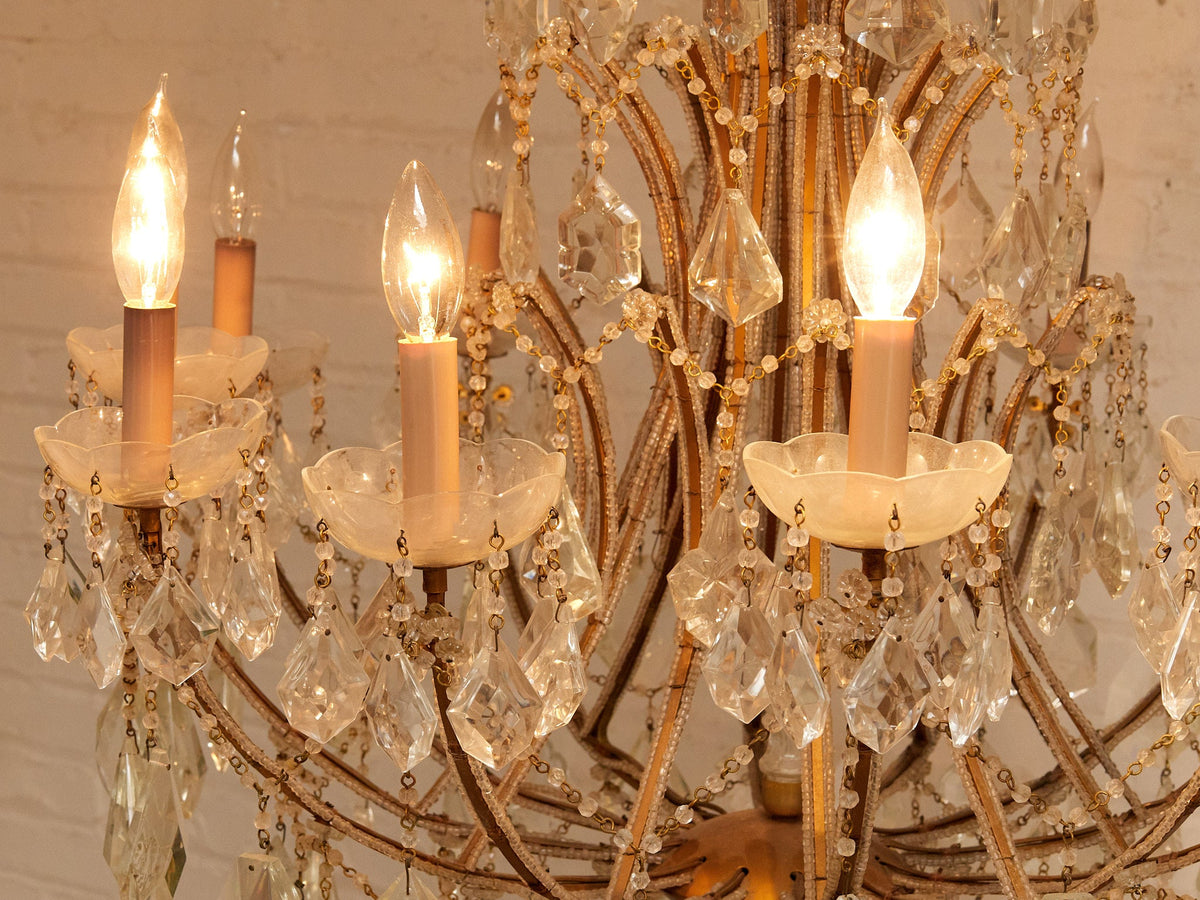 Maria Theresa Antique Crystal Large Chandelier