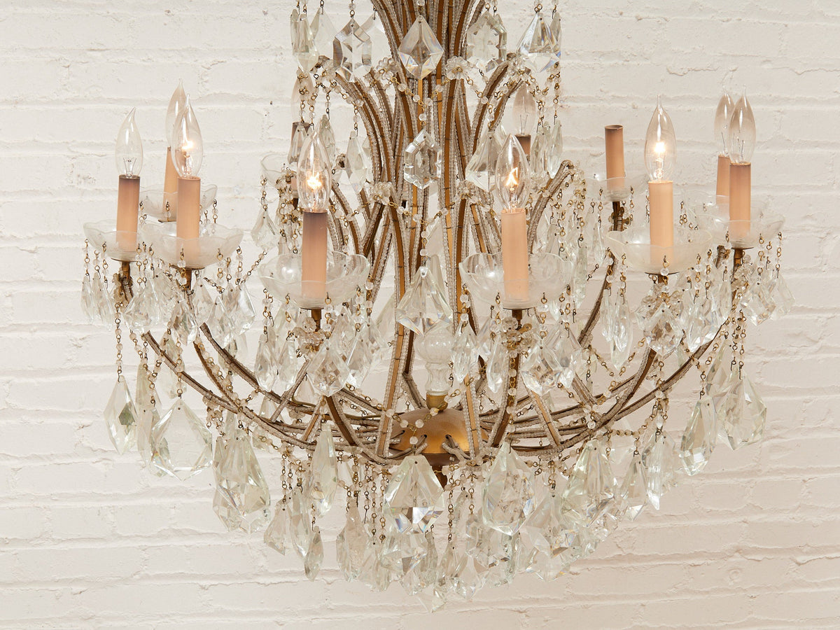 Maria Theresa Antique Crystal Large Chandelier