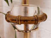 Column Lucite and Chrome Table Lamp