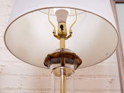 Column Lucite and Chrome Table Lamp