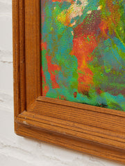 Floral Burst Framed Expressionist Still Life Painting
