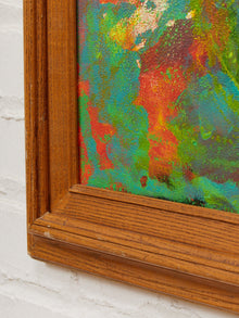 Floral Burst Framed Expressionist Still Life Painting