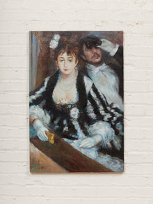 Theatre Couple Romantic Belle Époque Style Portrait Painting