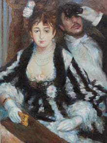 Theatre Couple Romantic Belle Époque Style Portrait Painting