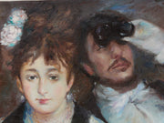 Theatre Couple Romantic Belle Époque Style Portrait Painting