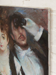 Theatre Couple Romantic Belle Époque Style Portrait Painting