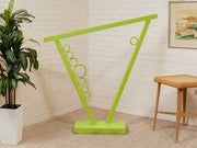 Lime Balance Geometric Freestanding Sculpture in Neon Green