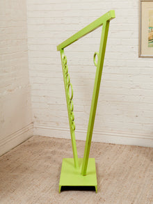 Lime Balance Geometric Freestanding Sculpture in Neon Green
