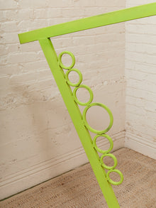 Lime Balance Geometric Freestanding Sculpture in Neon Green