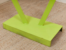Lime Balance Geometric Freestanding Sculpture in Neon Green