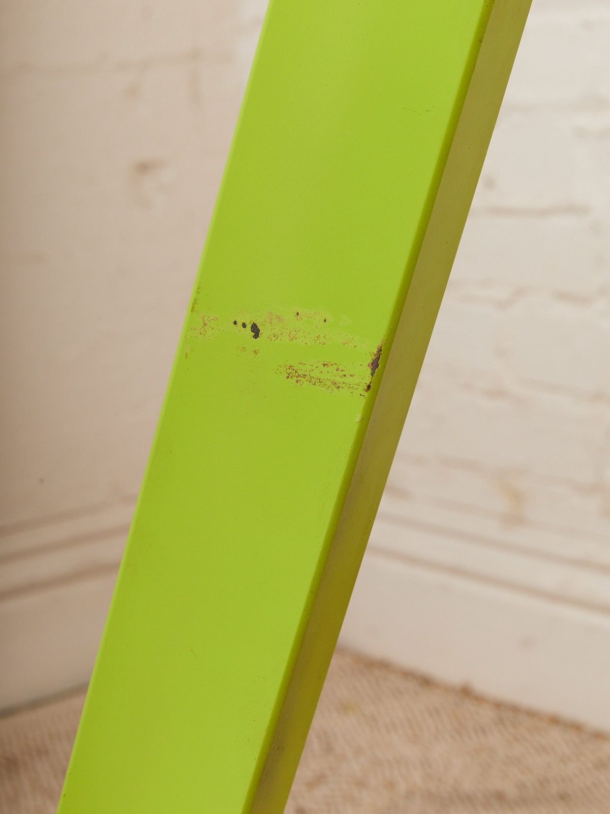 Lime Balance Geometric Freestanding Sculpture in Neon Green