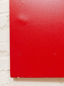 Red Monolith Minimalist Abstract Painting in Red and Black