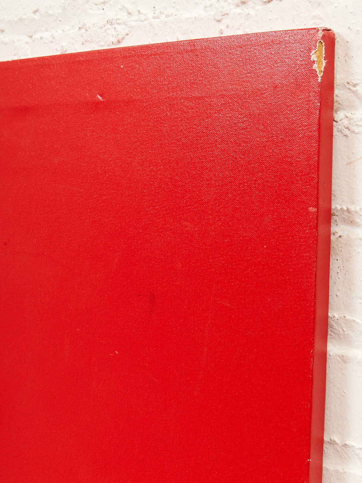 Red Monolith Minimalist Abstract Painting in Red and Black