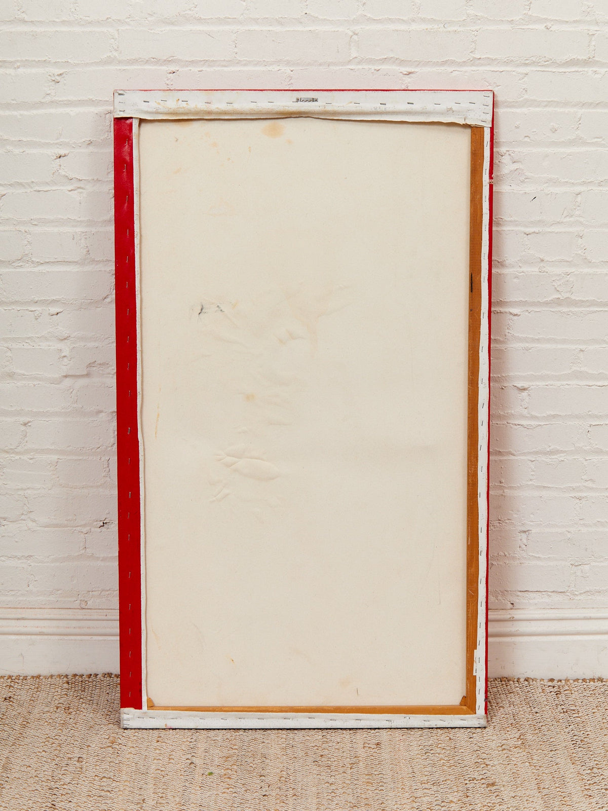 Red Monolith Minimalist Abstract Painting in Red and Black