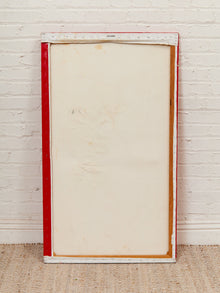 Red Monolith Minimalist Abstract Painting in Red and Black