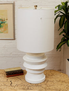 Giant Totem White Sculptural Table Lamp