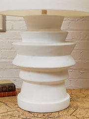 Giant Totem White Sculptural Table Lamp
