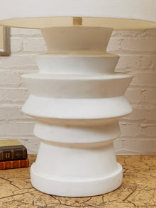 Giant Totem White Sculptural Table Lamp