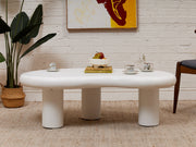 White Concrete Amoeba Coffee Table