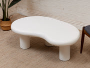 White Concrete Amoeba Coffee Table