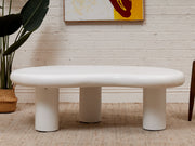 White Concrete Amoeba Coffee Table