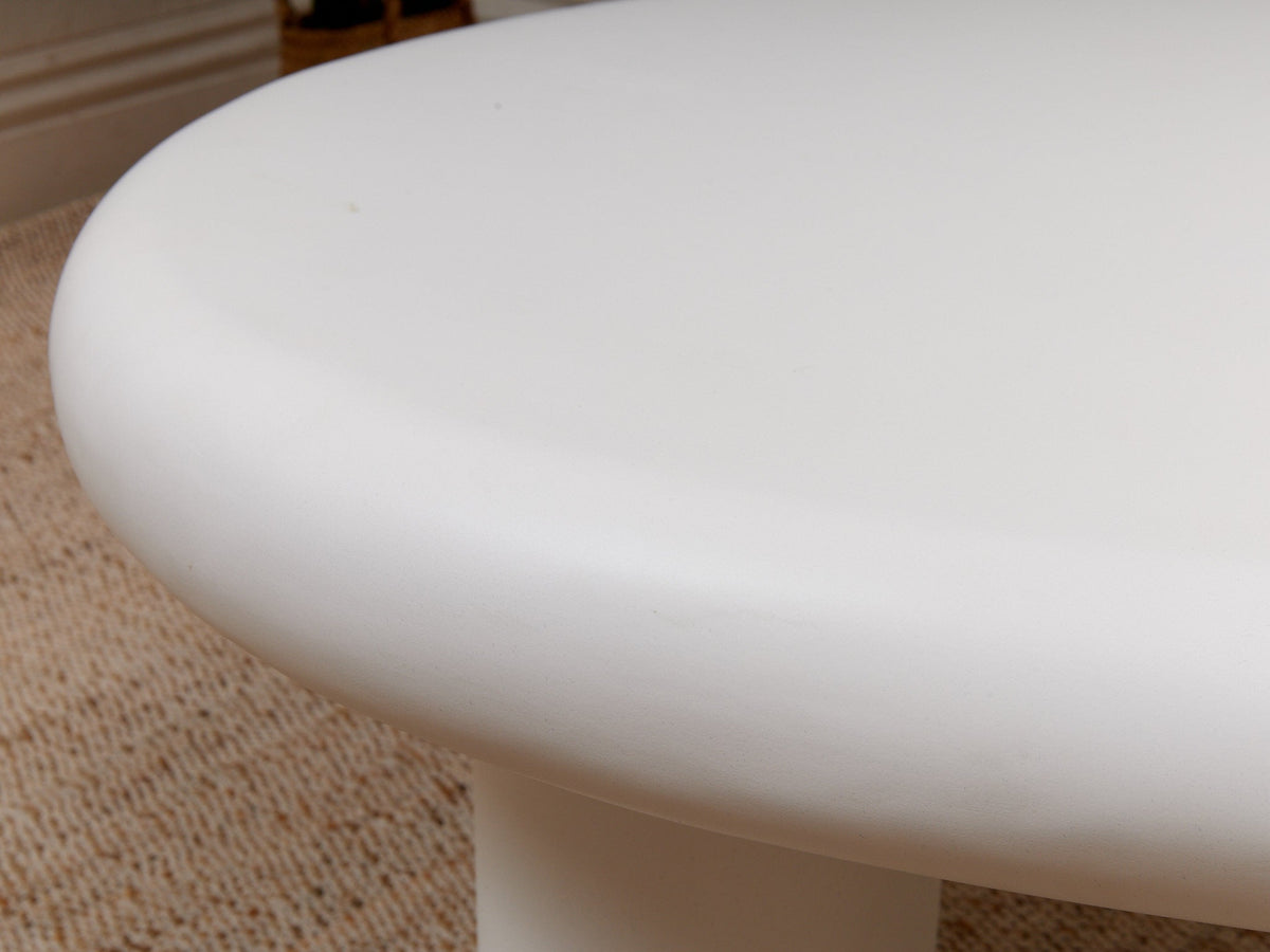 White Concrete Amoeba Coffee Table