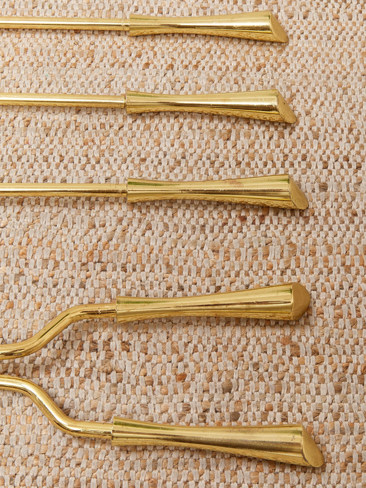 Polished Brass Vintage Fireplace Stand