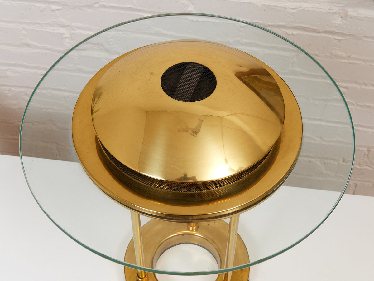 Robert Sonneman "Saturn" Halogen Table Lamp for George Kovacs, C. 1980 — Brass & Glass