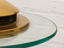 Robert Sonneman "Saturn" Halogen Table Lamp for George Kovacs, C. 1980 — Brass & Glass