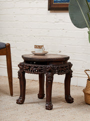 Chinese Rosewood Jardiniere Rouge Marble Center Late 19th Century