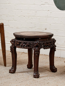 Chinese Rosewood Jardiniere Rouge Marble Center Late 19th Century