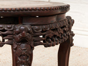 Chinese Rosewood Jardiniere Rouge Marble Center Late 19th Century