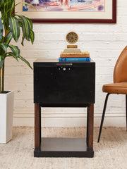 Black Atomic Filing Cabinet 1970s