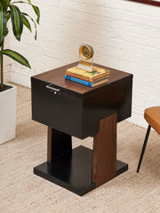 Black Atomic Filing Cabinet 1970s