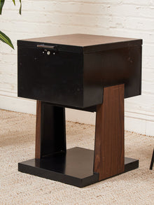 Black Atomic Filing Cabinet 1970s