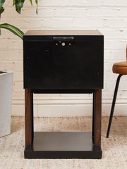 Black Atomic Filing Cabinet 1970s