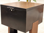 Black Atomic Filing Cabinet 1970s