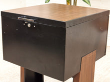Black Atomic Filing Cabinet 1970s