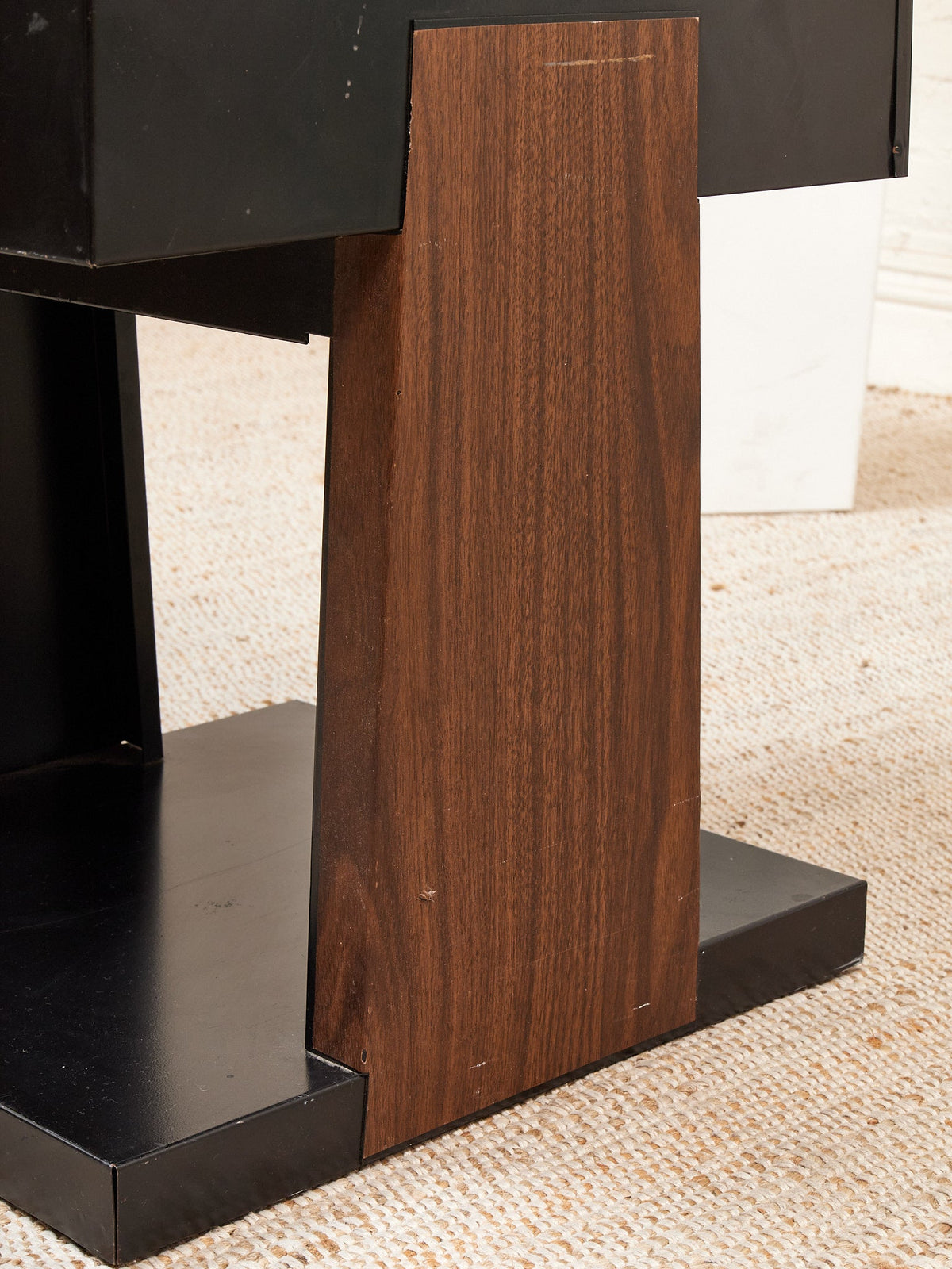 Black Atomic Filing Cabinet 1970s