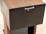 Black Atomic Filing Cabinet 1970s