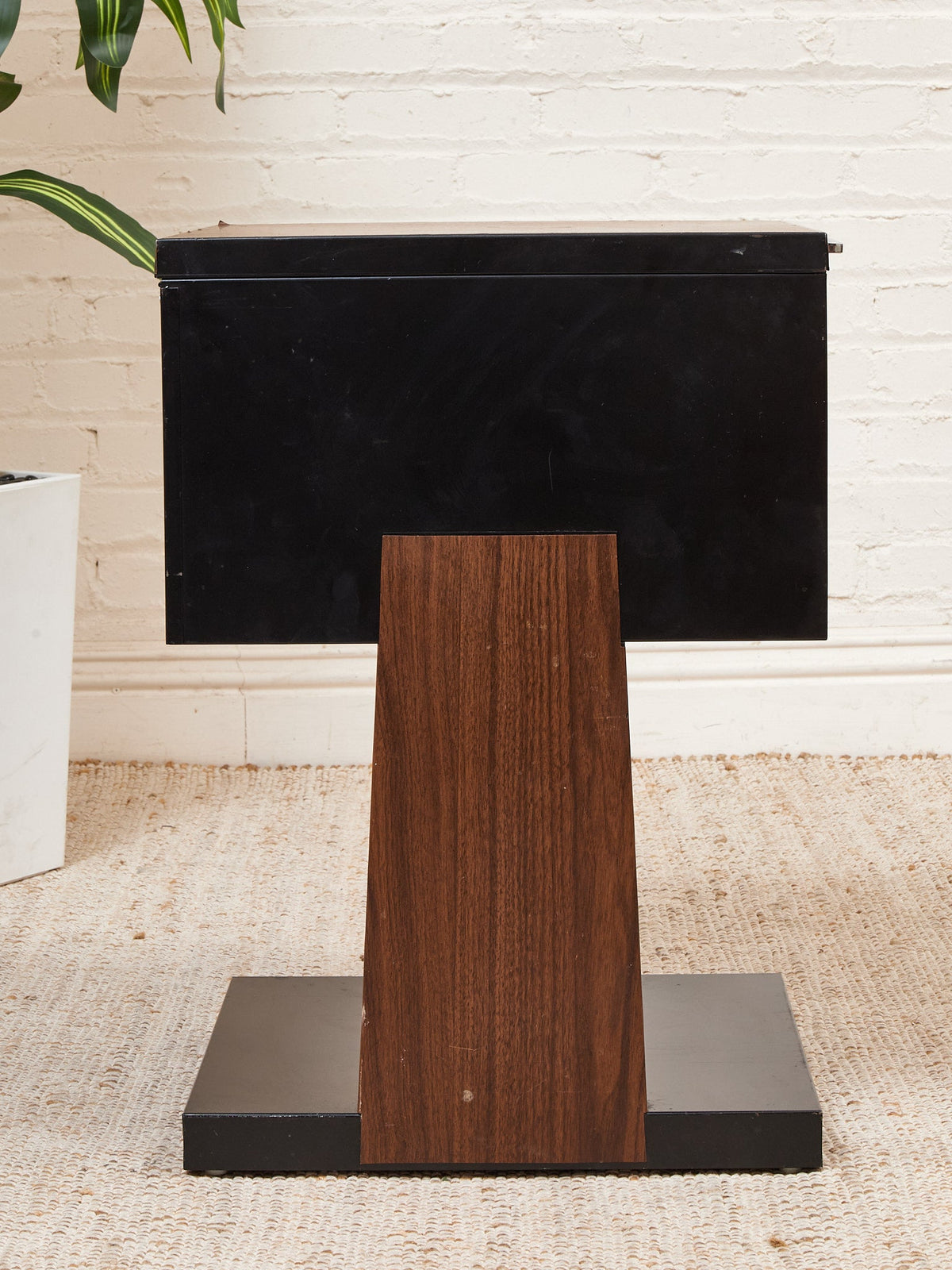 Black Atomic Filing Cabinet 1970s