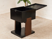 Black Atomic Filing Cabinet 1970s