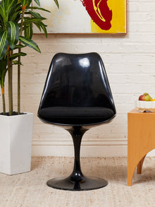 Set of 4 Black Swivel Chairs as Found