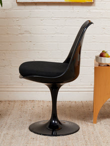 Set of 4 Black Swivel Chairs as Found
