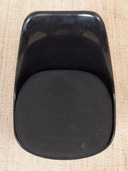 Set of 4 Black Swivel Chairs as Found