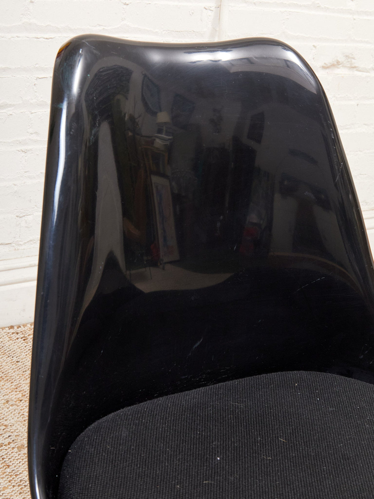 Set of 4 Black Swivel Chairs as Found